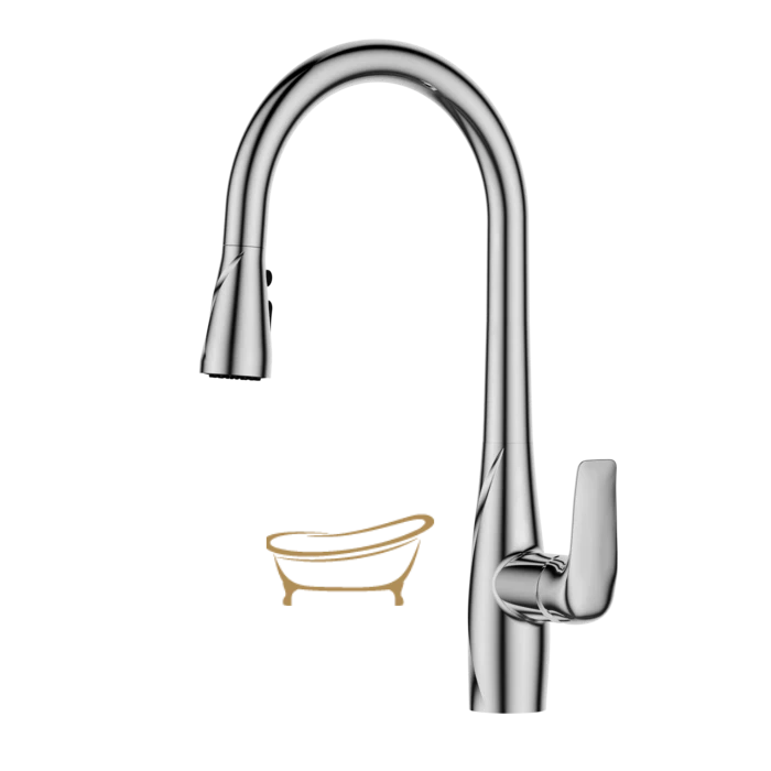 ברז מטבח נשלף 2 מצבים בגוון ניקל, שחור, גרפית, ניקל מוברש