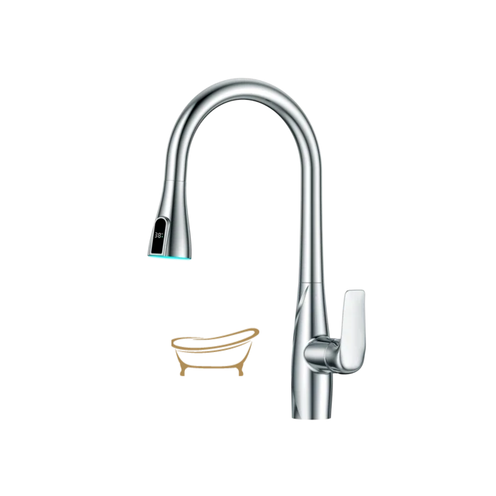 ברז מטבח נשלף 2 מצבי זרימה ונורת לד