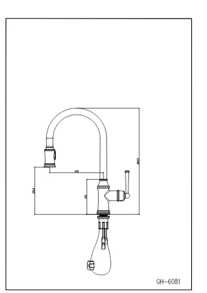 ברז מטבח נשלף 2 מצבי זרימה