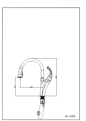 ברז מטבח נשלף 2 מצבי זרימה