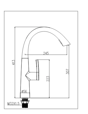 ברז מטבח נשלף 2 מצבי זרימה
