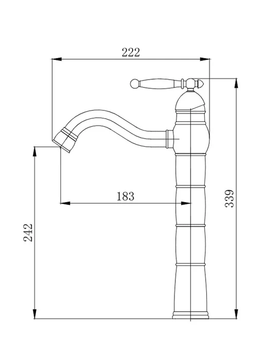 ברז אמבט ניקל מבריק 3132