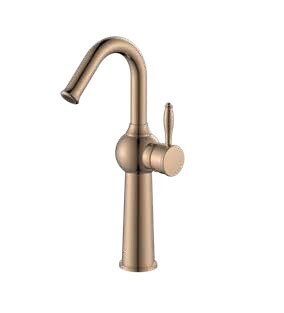 ברז אמבטיה גבוה לכיור מונח פיה מסתובבת 6121 ניקל מבריק