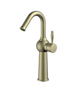 ברז אמבטיה גבוה לכיור מונח פיה מסתובבת 6121 ניקל מבריק