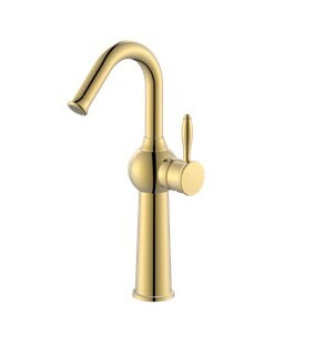 ברז אמבטיה גבוה לכיור מונח פיה מסתובבת 6121 ניקל מבריק