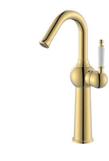 ברז אמבטיה גבוה לכיור מונח פיה מסתובבת 6421 ניקל מבריק