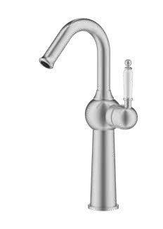 ברז אמבטיה גבוה לכיור מונח פיה מסתובבת 6421 ניקל מבריק