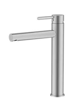 ברז אמבטיה גבוה לכיור מונח בעל פיה קבועה 4006 ניקל מבריק