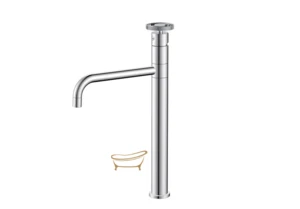 ברז גבוה לכיור מונח ניקל מבריק 1001