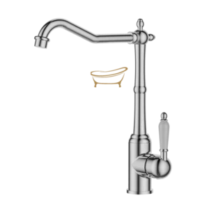 ברז אמבטיה גבוה לכיור מונח פיה מסתובבת 3614 ניקל מבריק